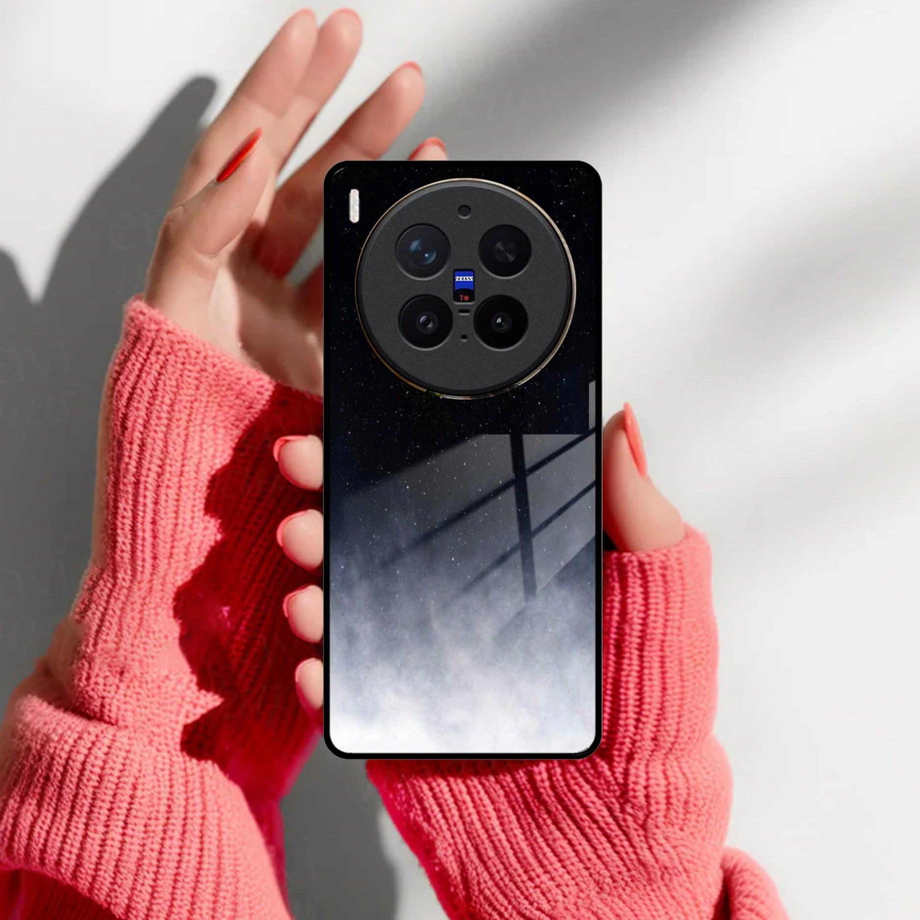 Moon Galaxy Glass Phone Case For Vivo