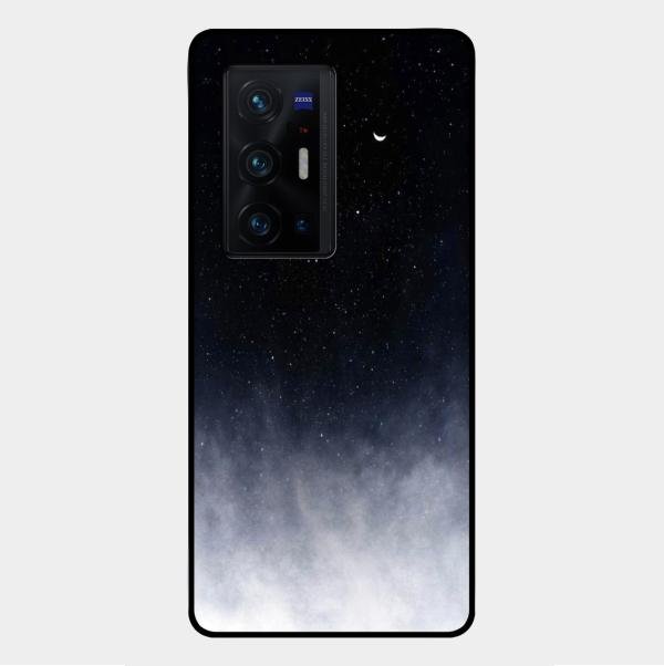 Moon Galaxy Glass Phone Case For Vivo X70 Pro Plus 5G
