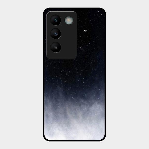 Moon Galaxy Glass Phone Case For Vivo Y200E 5G