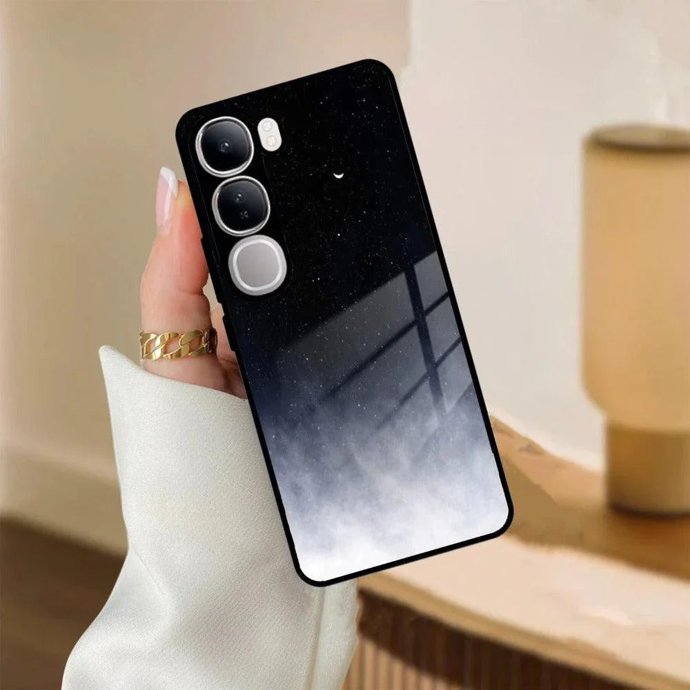 Moon Galaxy Glass Phone Case For Vivo - ShopOnCliQ