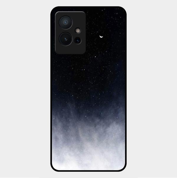 Moon Galaxy Glass Phone Case For Vivo Y75 5G