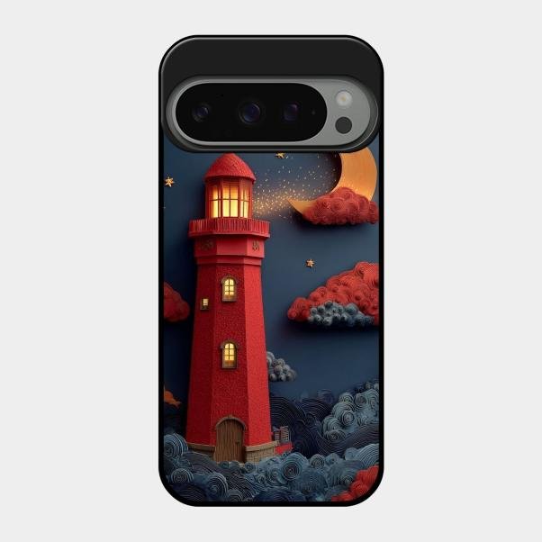Moonlight Lighthouse Aesthetic Phone Case Cover For Google Pixel 9 Pro 5G
