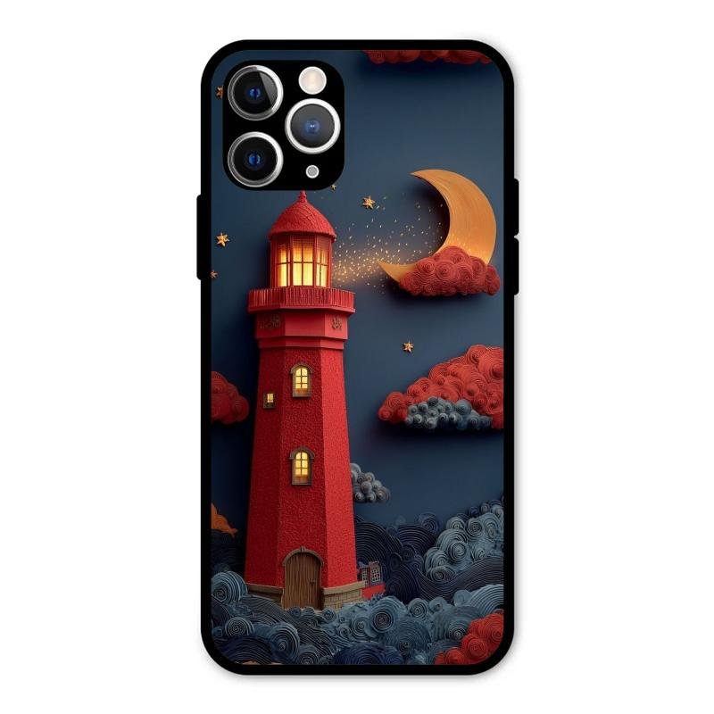 Moonlight Lighthouse Aesthetic Phone Case Cover For iPhone