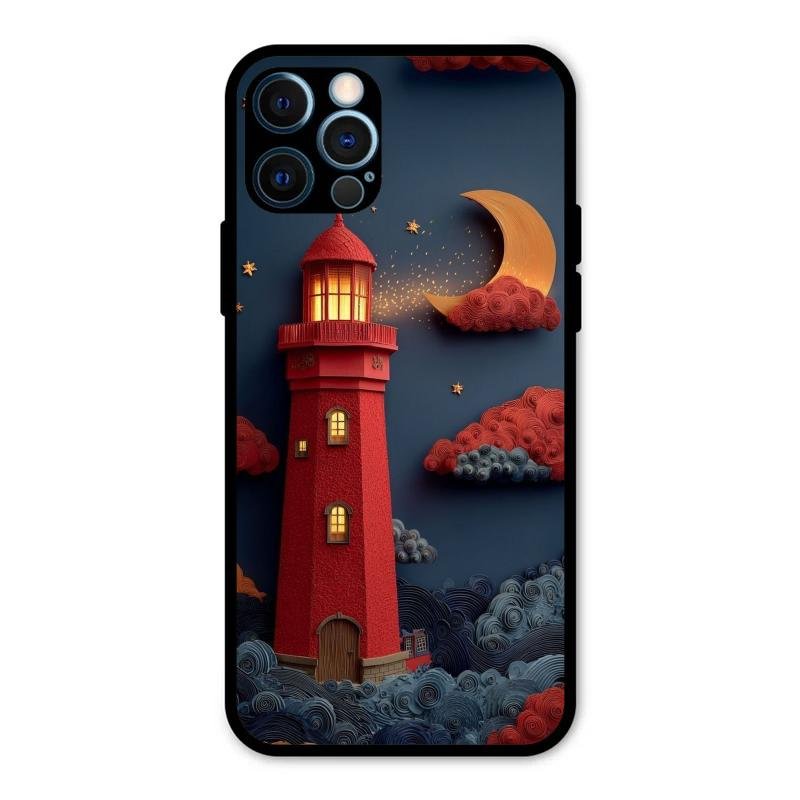 Moonlight Lighthouse Aesthetic Phone Case Cover For iPhone