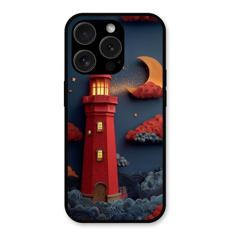 Moonlight Lighthouse Aesthetic Phone Case Cover For iPhone 15 Pro Max