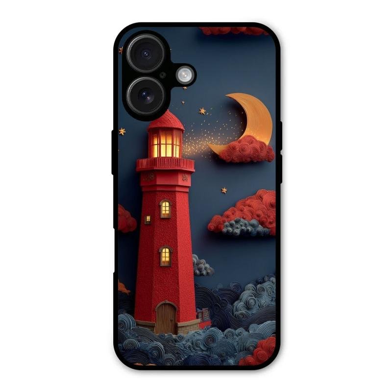 Moonlight Lighthouse Aesthetic Phone Case Cover For iPhone