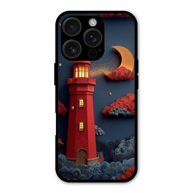 Moonlight Lighthouse Aesthetic Phone Case Cover For iPhone 16 Pro