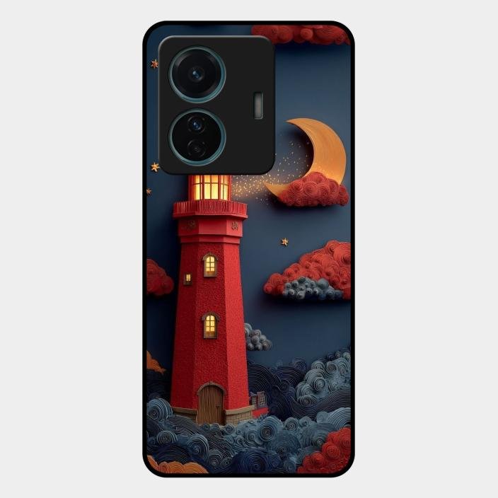 Moonlight Lighthouse Aesthetic Phone Case Cover For iQOO