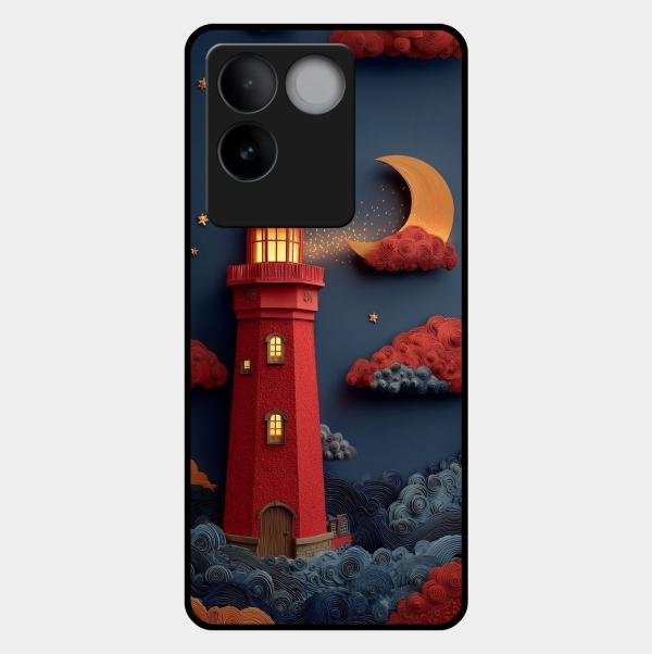 Moonlight Lighthouse Aesthetic Phone Case Cover For iQOO
