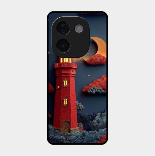 Moonlight Lighthouse Aesthetic Phone Case Cover For iQOO