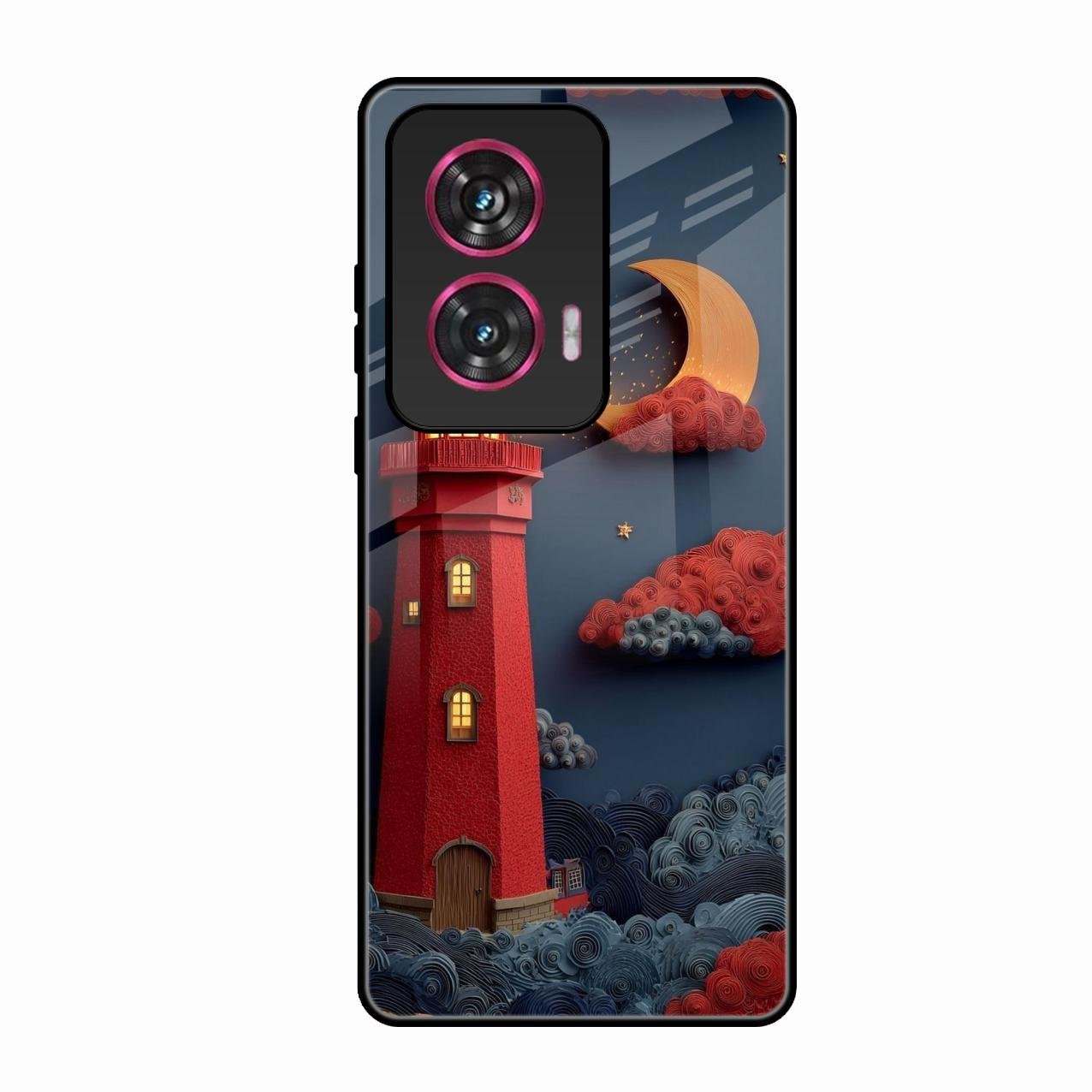Moonlight Lighthouse Aesthetic Phone Case Cover For Motorola Edge 50 Fusion 5G