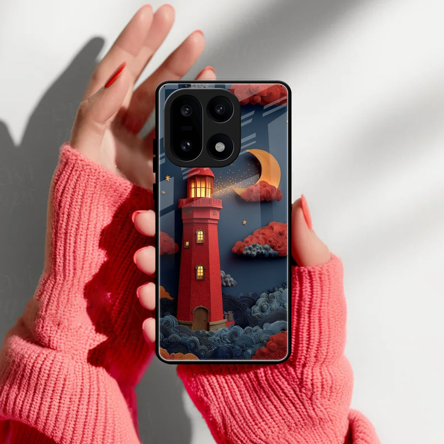Moonlight Lighthouse Aesthetic Phone Case Cover For OnePlus 15 5G