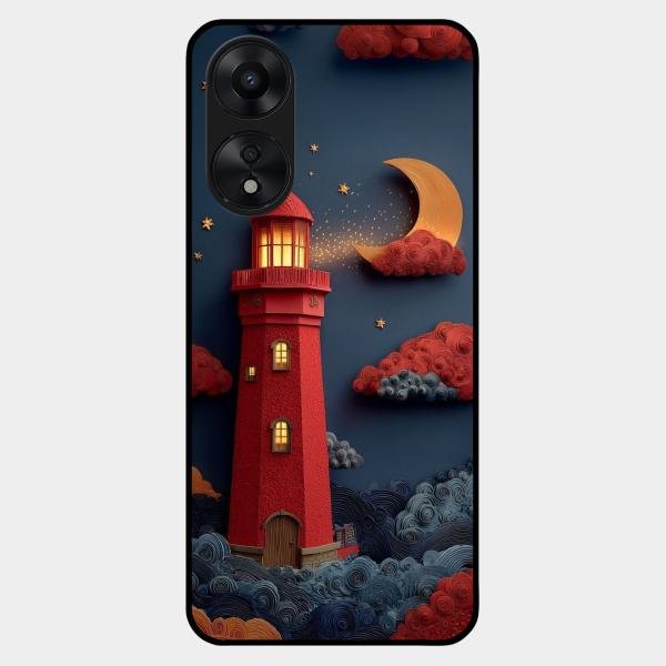 Moonlight Lighthouse Aesthetic Phone Case Cover For Oppo A78 5G