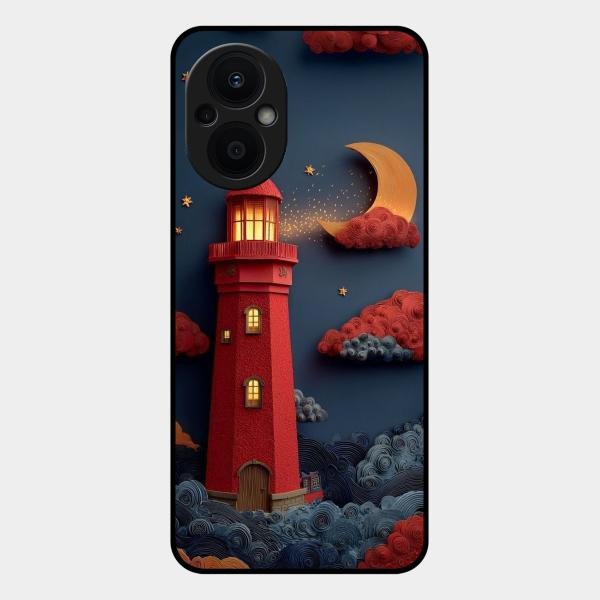 Moonlight Lighthouse Aesthetic Phone Case Cover For Oppo F21 Pro 5G