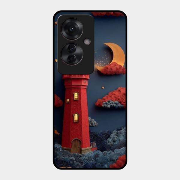 Moonlight Lighthouse Aesthetic Phone Case Cover For Oppo F25 Pro 5G