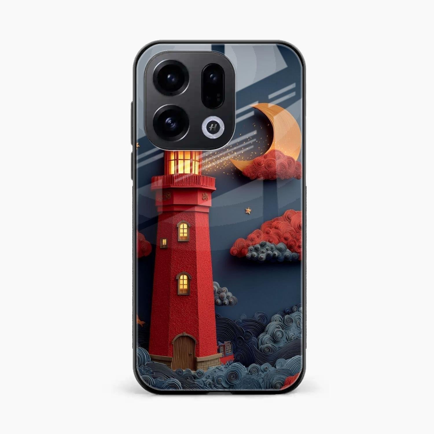 Moonlight Lighthouse Aesthetic Phone Case Cover For Oppo Find X9 5G