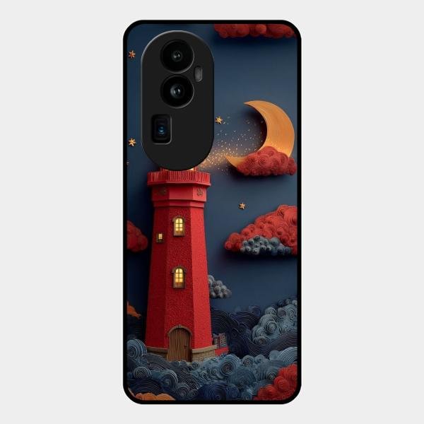 Moonlight Lighthouse Aesthetic Phone Case Cover For Oppo Reno 10 Pro Plus 5G