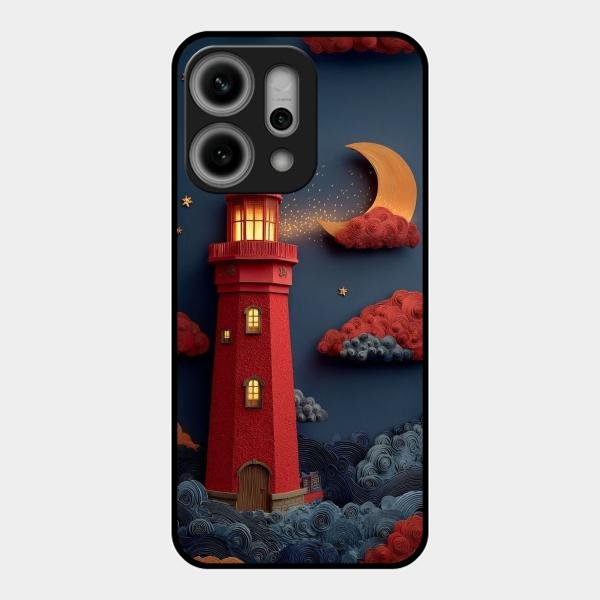 Moonlight Lighthouse Aesthetic Phone Case Cover For Oppo Reno 14 Pro 5G