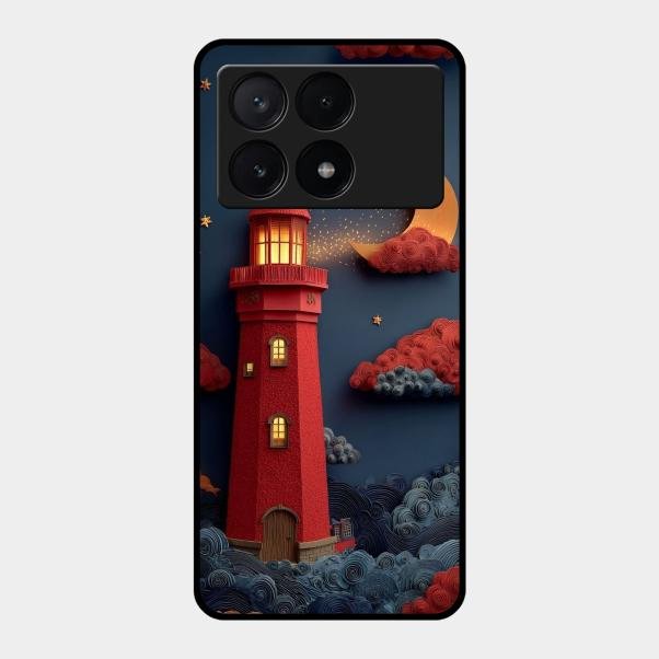 Moonlight Lighthouse Aesthetic Phone Case Cover For Poco X6 Pro 5G