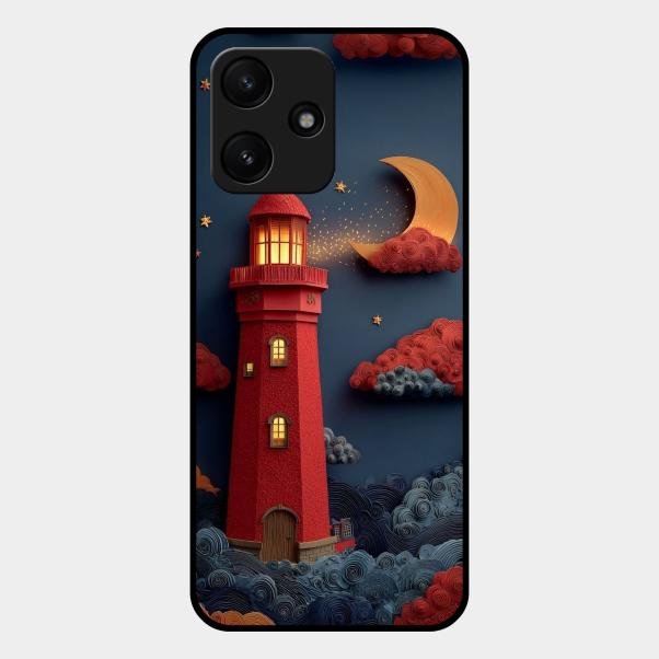 Moonlight Lighthouse Aesthetic Phone Case Cover For Redmi 12 5G