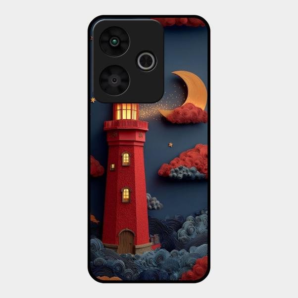 Moonlight Lighthouse Aesthetic Phone Case Cover For Redmi 13 5G