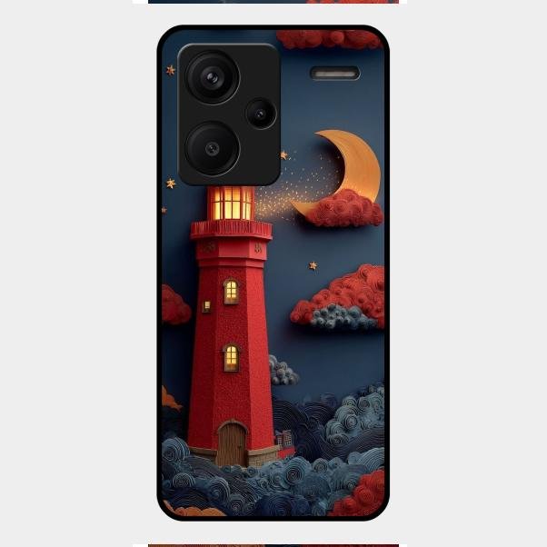 Moonlight Lighthouse Aesthetic Phone Case Cover For Redmi Note 13 Pro Plus 5G
