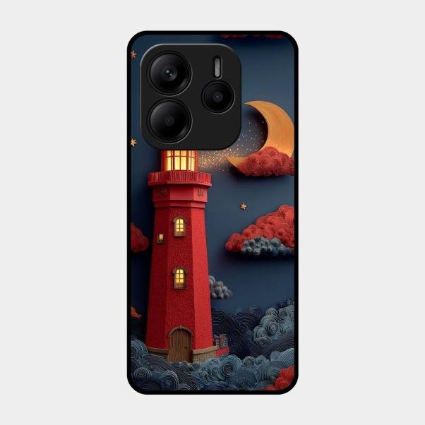 Moonlight Lighthouse Aesthetic Phone Case Cover For Redmi Note 14 Se 5G