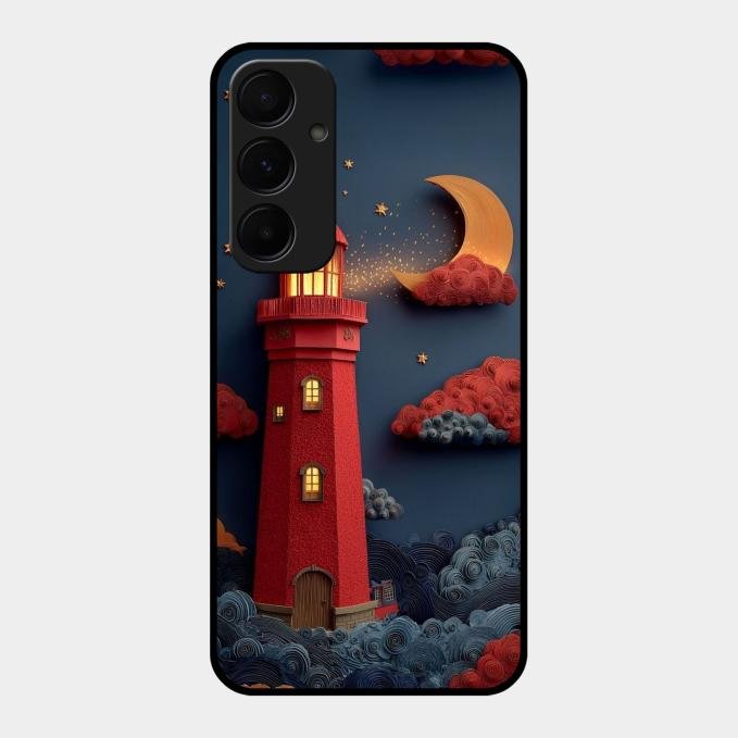 Moonlight Lighthouse Aesthetic Phone Case Cover For Samsung Galaxy A55 5G