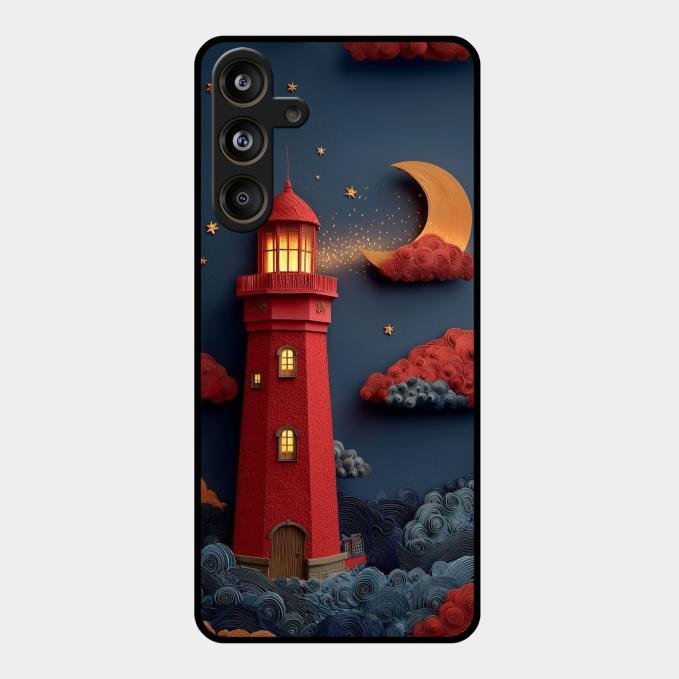 Moonlight Lighthouse Aesthetic Phone Case Cover For Samsung Galaxy M55 5G