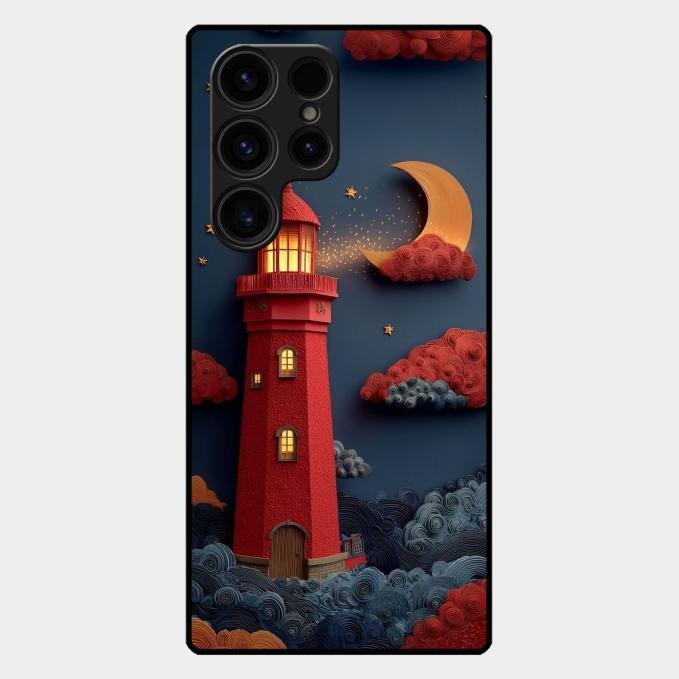 Moonlight Lighthouse Aesthetic Phone Case Cover For Samsung Galaxy S23 Ultra 5G