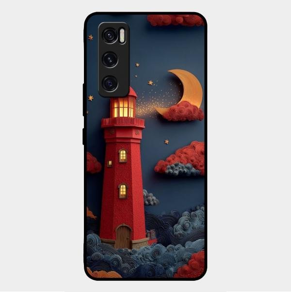 Moonlight Lighthouse Aesthetic Phone Case Cover For Vivo V20 Se