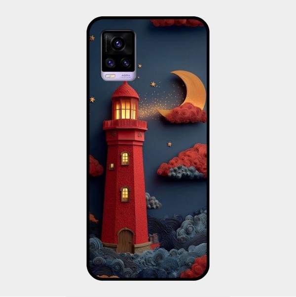 Moonlight Lighthouse Aesthetic Phone Case Cover For Vivo V20