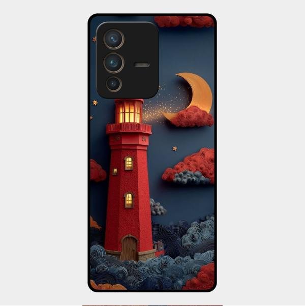 Moonlight Lighthouse Aesthetic Phone Case Cover For Vivo V23 Pro 5G