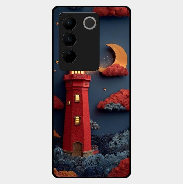 Moonlight Lighthouse Aesthetic Phone Case Cover For Vivo V27 5G