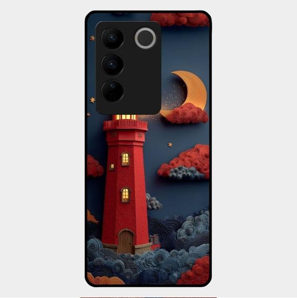 Moonlight Lighthouse Aesthetic Phone Case Cover For Vivo V27 Pro 5G