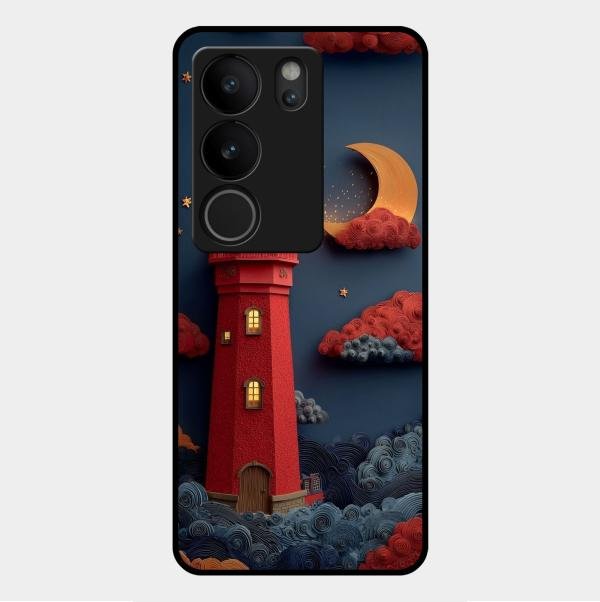 Moonlight Lighthouse Aesthetic Phone Case Cover For Vivo V29 Pro 5G