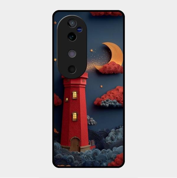 Moonlight Lighthouse Aesthetic Phone Case Cover For Vivo V40 5G