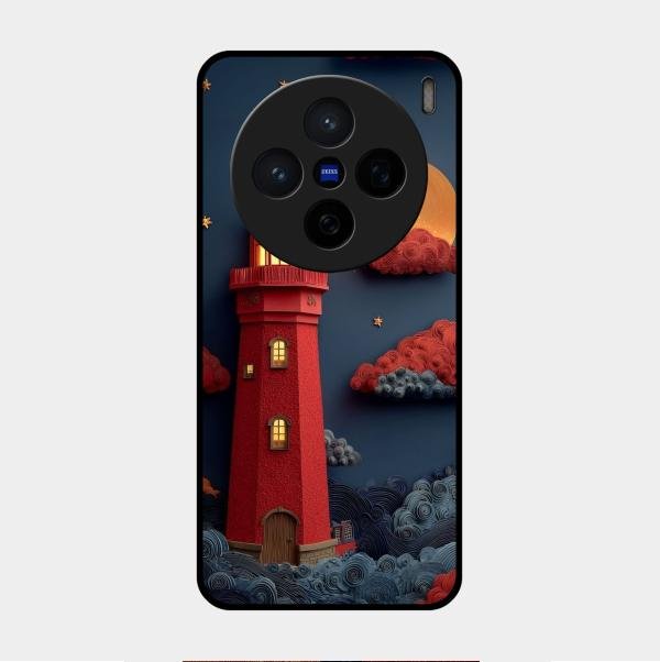 Moonlight Lighthouse Aesthetic Phone Case Cover For Vivo X200 5G