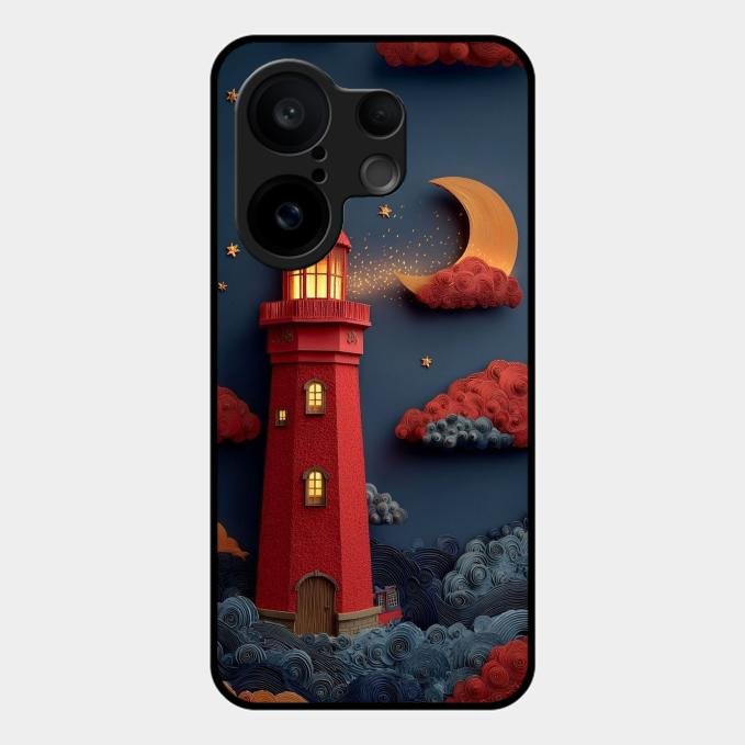 Moonlight Lighthouse Aesthetic Phone Case Cover For Vivo X200 Fe 5G
