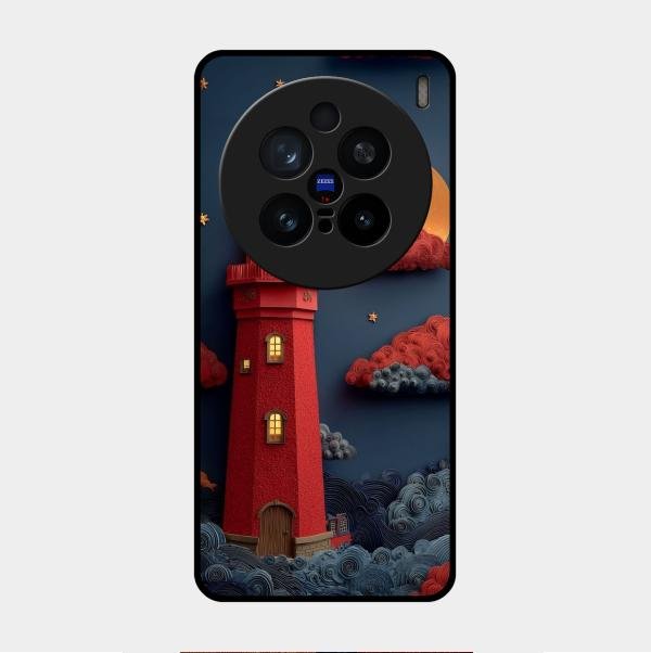 Moonlight Lighthouse Aesthetic Phone Case Cover For Vivo X200 Pro 5G