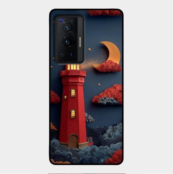Moonlight Lighthouse Aesthetic Phone Case Cover For Vivo X70 Pro 5G