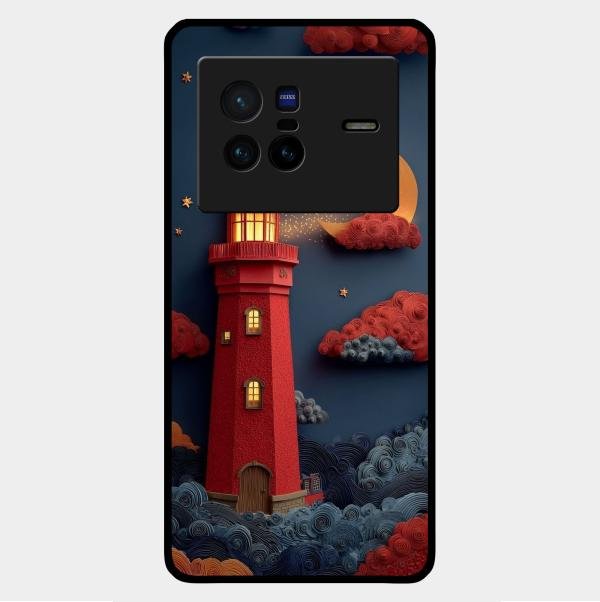 Moonlight Lighthouse Aesthetic Phone Case Cover For Vivo X80 5G