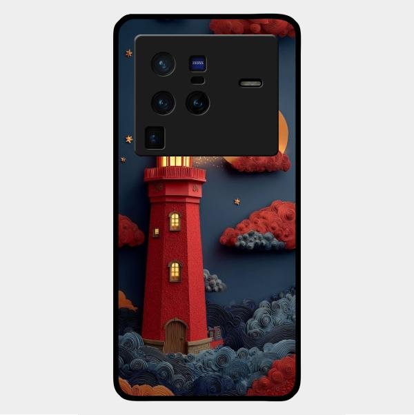 Moonlight Lighthouse Aesthetic Phone Case Cover For Vivo X80 Pro 5G