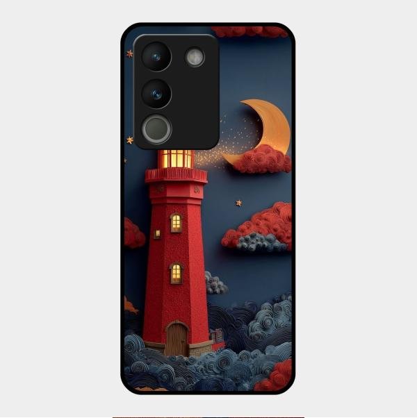 Moonlight Lighthouse Aesthetic Phone Case Cover For Vivo Y200 5G