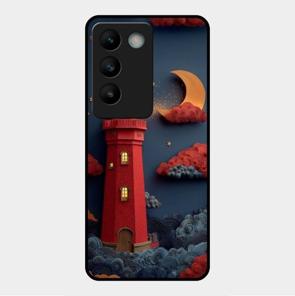 Moonlight Lighthouse Aesthetic Phone Case Cover For Vivo Y200E 5G