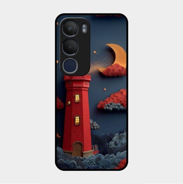 Moonlight Lighthouse Aesthetic Phone Case Cover For Vivo Y29 5G