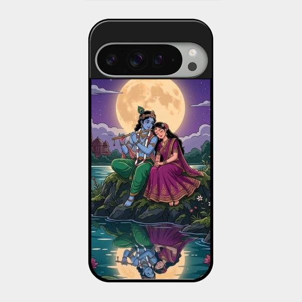 Moonlight Radha Krishna Phone Case For Google Pixel 9 Pro Xl