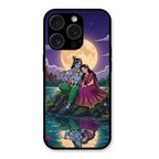 Moonlight Radha Krishna Phone Case For iPhone 15 Pro