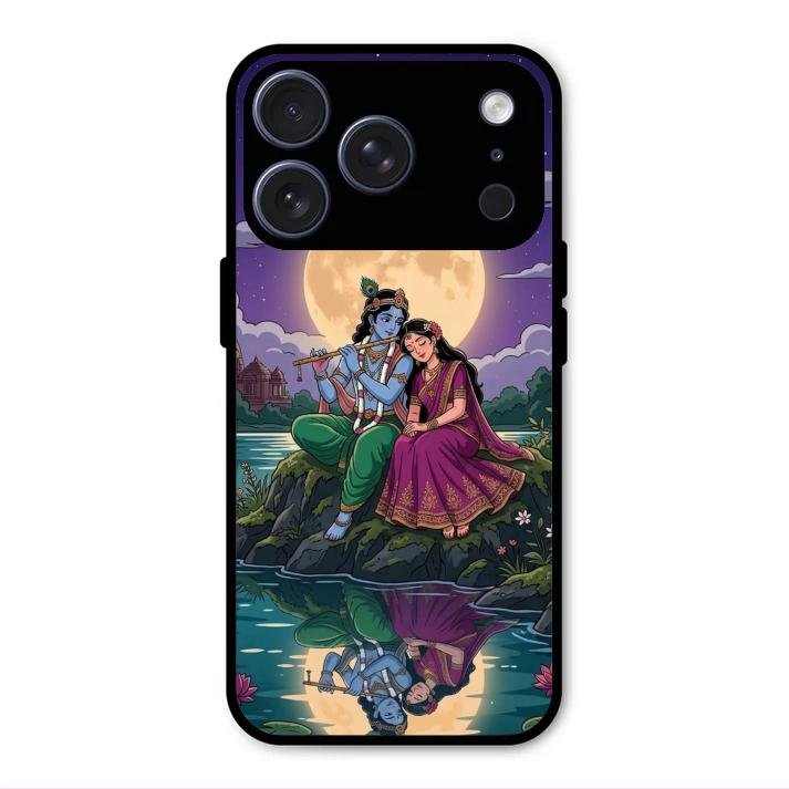 Moonlight Radha Krishna Phone Case For iPhone 17 Pro