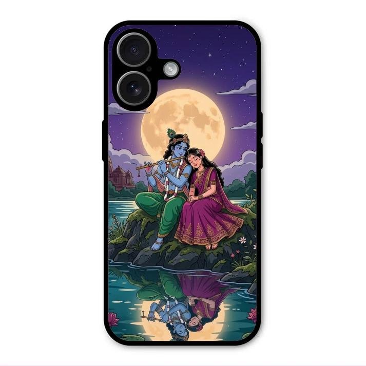 Moonlight Radha Krishna Phone Case For iPhone 17